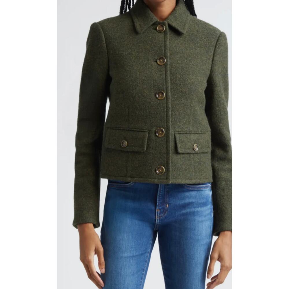 Veronica Beard Reeves Virgin Wool Jacket Size 8 Cypress (New) - Picture 3 of 7
